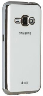 Клип-кейс Клип-кейс Ibox Blaze для Samsung Galaxy J1 (2016) серебристая рамка (прозрачный)