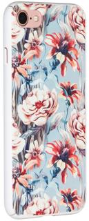 Клип-кейс Клип-кейс Deppa Art Flowers для Apple iPhone 7/8 рисунок "Голубые цветы" (белый с рисунком)