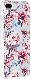 Клип-кейс Клип-кейс Deppa Art Flowers для Apple iPhone 7 Plus/8 Plus рисунок "Голубые цветы" (белый с рисунком)