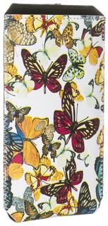 Чехол Чехол Oxy Fashion ZigZag M 4.7" 04 бабочки (белый)