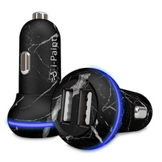Автомобильное зарядное устройство Автомобильное зарядное устройство i-Paint 2-USB 3100mAh MARBLE (черный)