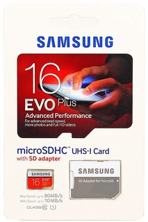 Карта памяти Samsung micro SD EVO PLUS 16Gb