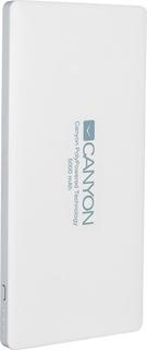 Портативное зарядное устройство Canyon CNS-TPBP5 5000 мАч (белый)