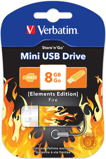 USB флешка Verbatim 8Gb Store n Go Mini Elements Fire (оранжевый)