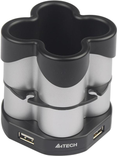 USB концентратор A4Tech HUB-77 (серебристый)