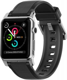 Ремешок Ремешок Nomad для Apple Watch 42 мм (черно-серебристый)