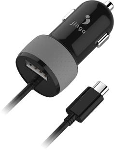 Автомобильное зарядное устройство Автомобильное зарядное устройство Jinga micro-USB + USB Unergy (черный)