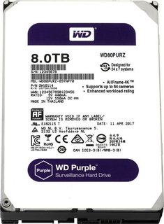 Жесткий диск WD Video Purple 8Tb 3.5"
