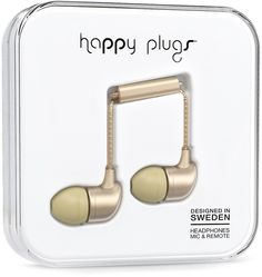 Наушники Happy Plugs Deluxe In-Ear (шампань)