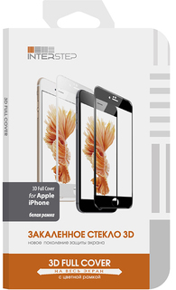 Защитное стекло Защитное стекло InterStep 3D Glass для Apple iPhone 7/8 Plus белая рамка