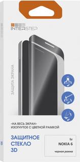 Защитное стекло Защитное стекло InterStep 3D Glass для Nokia 6 черная рамка