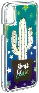 Клип-кейс Клип-кейс iCover Sparkle для Apple iPhone X Lovely Cactus (с рисунком)