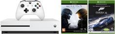 Игровая приставка Microsoft Xbox One S 500Gb + Halo 5 Guardians + Forza Motorsport 6 (белый)