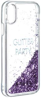 Клип-кейс Клип-кейс Guess Glitter Party для Apple iPhone X (с рисунком)