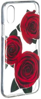 Клип-кейс Клип-кейс Guess Flower Desire для Apple iPhone X Rose Dark (с рисунком)