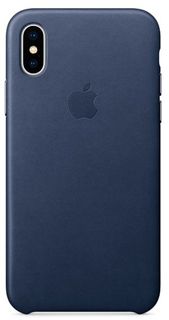 Клип-кейс Клип-кейс Apple Leather Case для iPhone X (темно-синий)