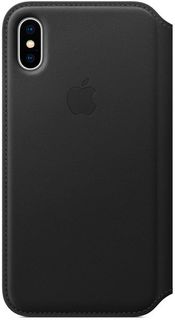 Клип-кейс Клип-кейс Apple Leather Folio для iPhone X (черный)