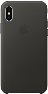 Клип-кейс Клип-кейс Apple Leather Case для iPhone X (угольно-серый)