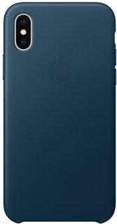 Клип-кейс Клип-кейс Apple Leather Case для iPhone X (космический синий)