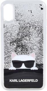 Клип-кейс Клип-кейс Karl Lagerfeld Choupette with Sunglasses для Apple iPhone X (с рисунком)