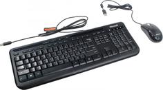 Клавиатура + мышь Microsoft Wired Desktop 600 USB (черный)