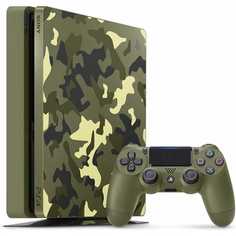 Игровая приставка Sony PlayStation 4 Slim 1TB + Camouflage + Call of Duty - WWII Limited Edition (черный)