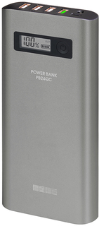Портативное зарядное устройство InterStep PB24QC 24000 мАч (металлик)