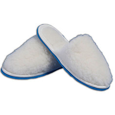 Тапочки Smart Textile Домашнее Тепло из овечьего меха Н520 размер 36-37 White