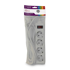 Сетевой фильтр CBR 4 Sockets 3m CSF 2450-3.0 White PC