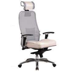Компьютерное кресло Метта Samurai SL-3.02 White Swan с 3D подголовником