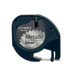 Картридж DYMO LetraTag 12mm-4m для принтеров этикеток Silver Metallic S0721730