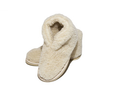 Тапочки Smart Textile Бабуши из овечьего меха Н521 размер 36-37 Beige