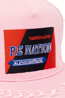 Розовая бейсболка с вышивкой P.E Nation