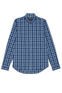 Синяя рубашка в клетку Michael Kors