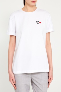 Белая футболка с логотипом Terekhov Girl