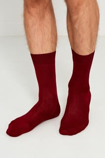 Бордовые носки из хлопка Brioni