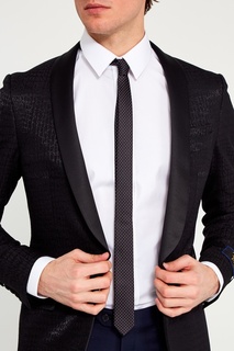 Черный шелковый галстук в горох Dolce&;Gabbana