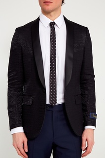 Черный галстук из шелка в горох Dolce&;Gabbana