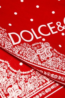 Красный хлопковый платок Dolce & Gabbana