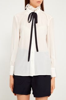 Шелковая блузка с завязками Mo&;Co