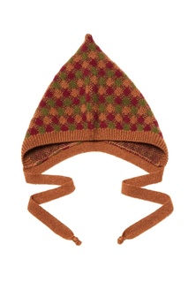 Коричневая шапка из шерсти Bubbles