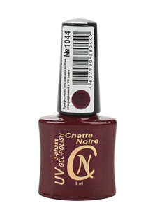 Гель-лак для ногтей Chatte Noire (трехфазный) №1044 коричнево-вишневый с искрами золотого перламутра 6 мл