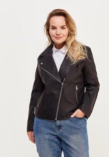 Куртка кожаная LOST INK PLUS BIKER JACKET IN PU WITH ASYM ZIP