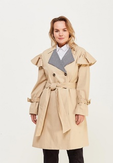 Плащ LOST INK PLUS TRENCH COAT WITH GINGHAM
