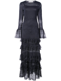 вечернее платье Pointella с многоярусной отделкой Carolina Herrera