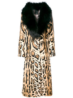 пальто с леопардовым принтом и поясом  Numerootto