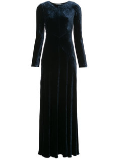 бархатное длинное платье  Alberta Ferretti