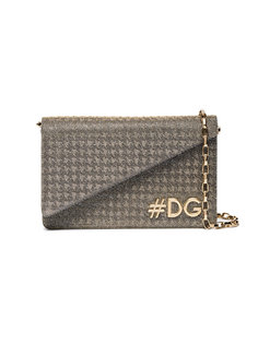 DG Girls fabric logo clutch with strap Dolce & Gabbana