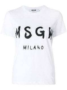 футболка с принтом-логотипом MSGM
