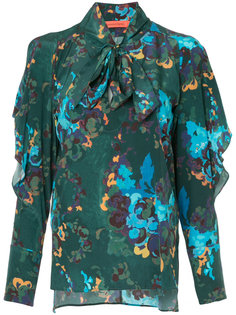 блузка с цветочным узором и бантом Manning Cartell